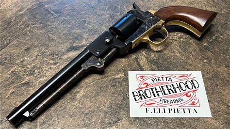 The trigger guard and backstrap were brass. . 1862 pietta dance brothers revolver chain fire
